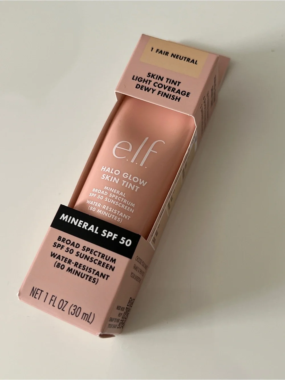elf Halo Glow Skin Tint Mineral SPF 50 - 1 Fair Neutral